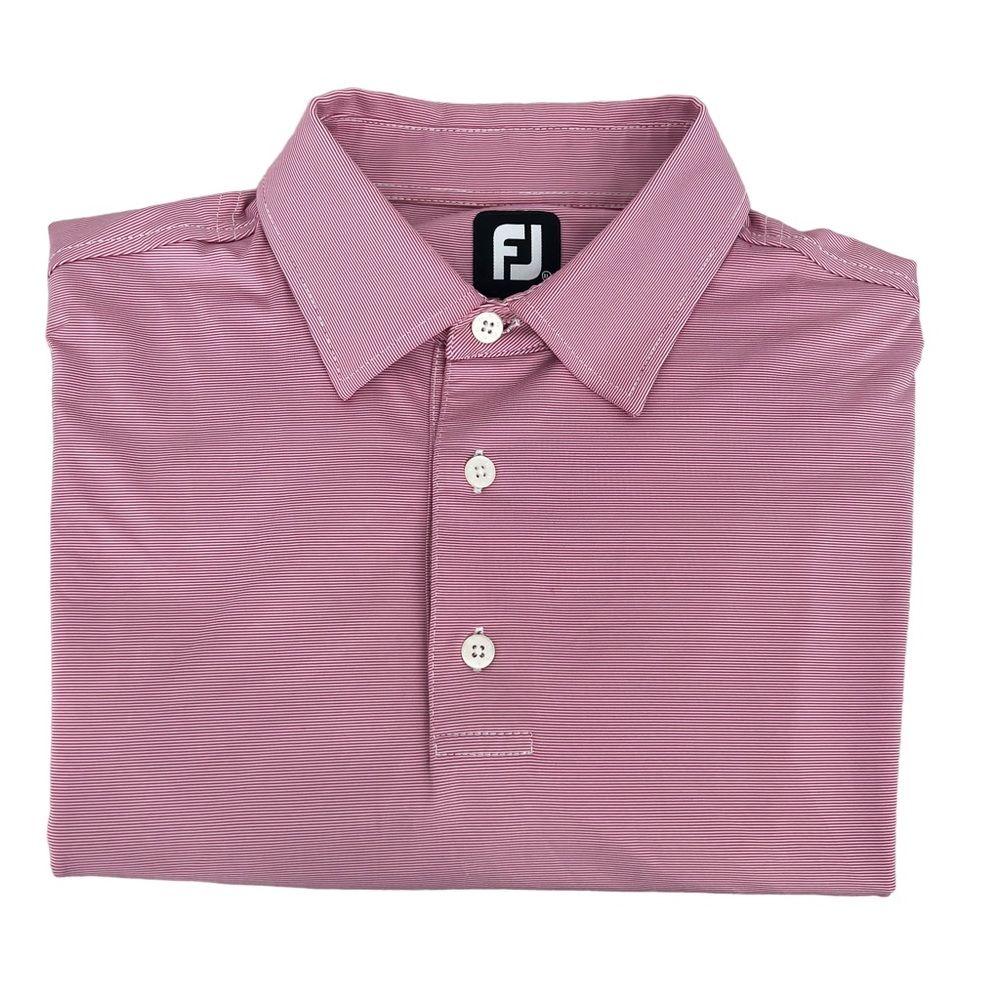 Footjoy Pink Fine‎ Striped Golf Polo Sz XL